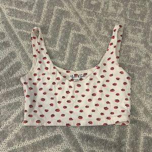 Pacsun size small cropped strawberry tank. super cute and soft and comfy!